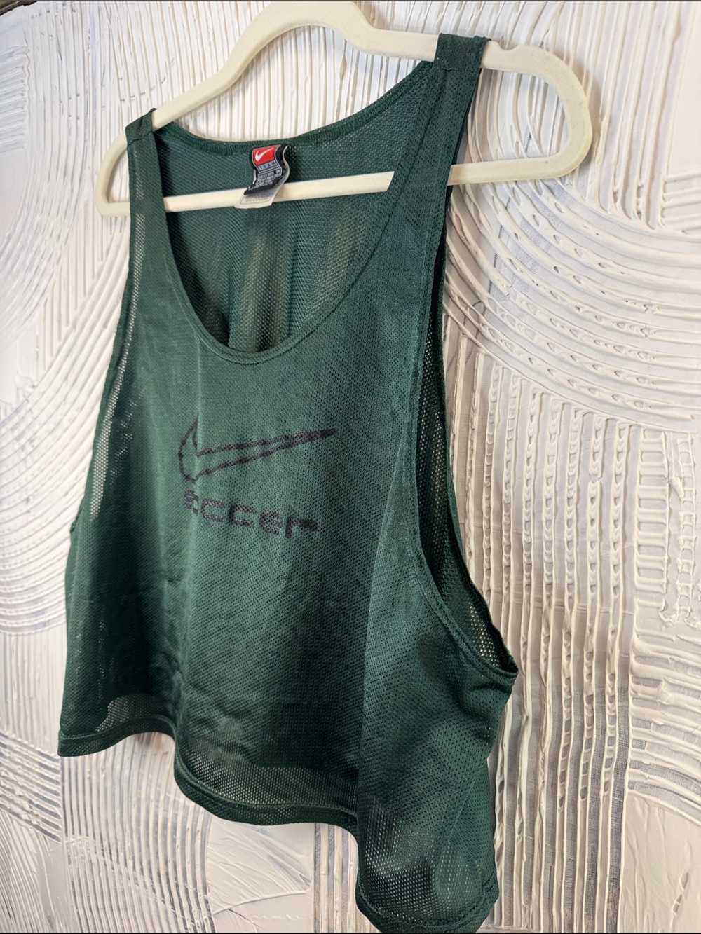 Nike Dark Green Soccer Mesh Crop Tank N0702 - Picture 4 of 7
